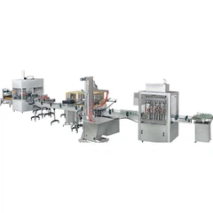 Línia de producció automàtica d'etiquetatge i obturació de taps